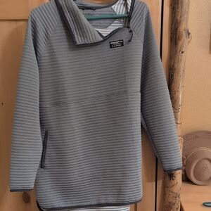 L.L. Bean Gray Quilted Sweatshirt